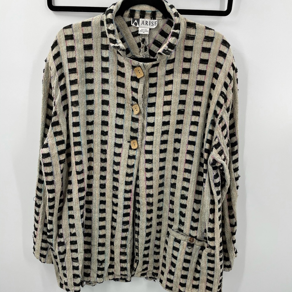Women’s silk art jacket boho, hipster, natural